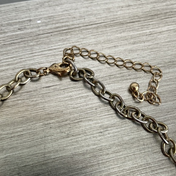 Gold & silver statement necklace - Picture 3 of 4